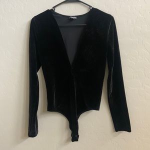 Express Velvet Body Suit-NWOT